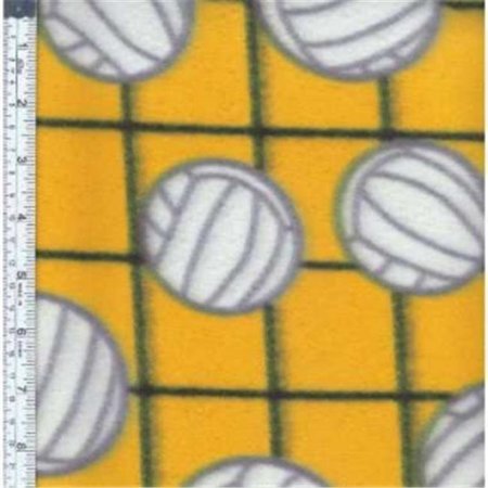 TEXTILE CREATIONS Textile Creations MFP-330-05 Sport Fleece; Volleyballs Yellow MFP-330-05
